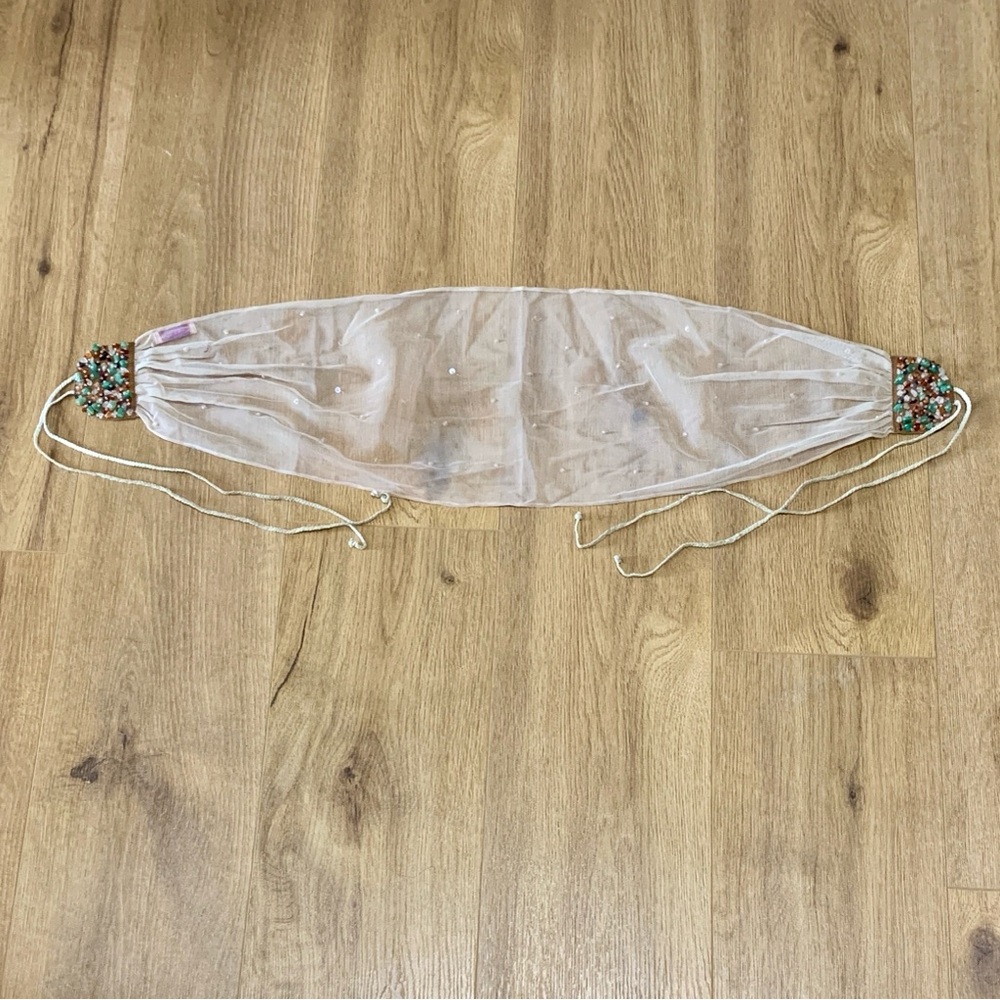 Chan Luu Semi Precious Stones Mesh Belt - Beige - Picture 8 of 15